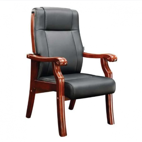 Ghế Lãnh Đạo 1753C – Thiết Kế Thanh Lịch Với Tay Ghế Gỗ Uốn Lượn