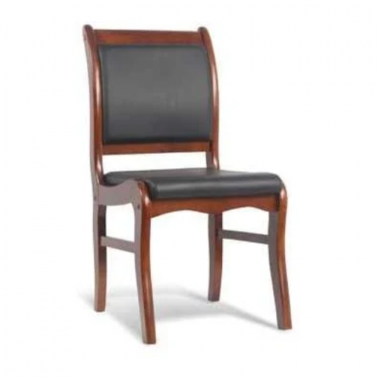 Ghế Gỗ Cao Cấp C153 – Thiết Kế Cong Mềm Mại, Bọc Simili Đệm Lưng & Nệm Ngồi Êm Ái